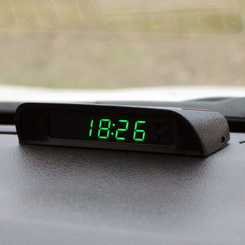 Solar Powered Watch - Güneş araba saat termometre tarih hafta