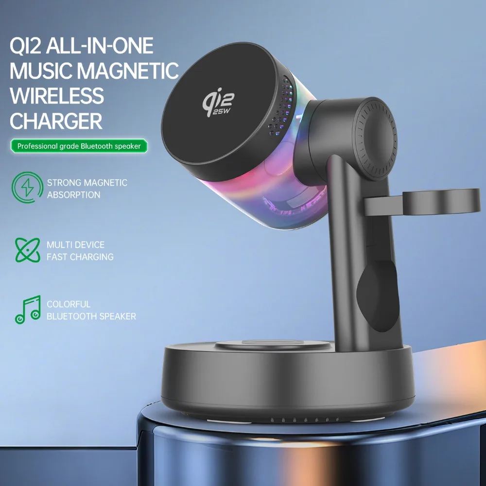 Smartwatch Watches For Iphone - Qi2 25W RGB Işıklı Manyetik Kablosuz