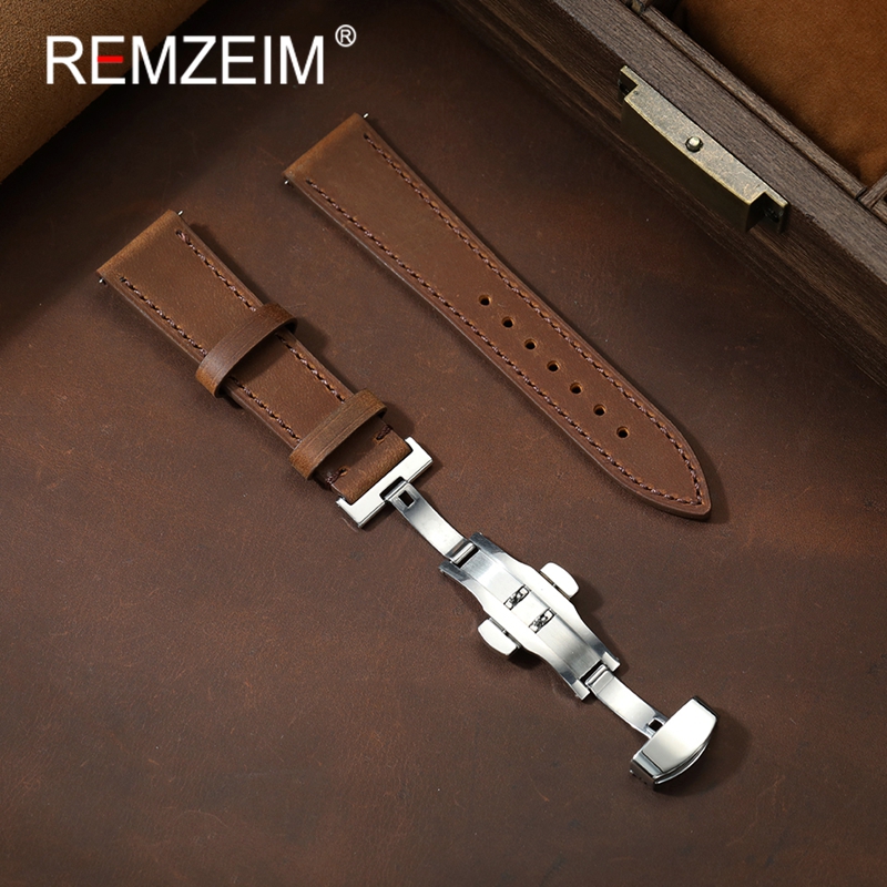 Smartwatch Vintage Watches For Men - Erkek Kadın Unisex Crazy Horse Deri
