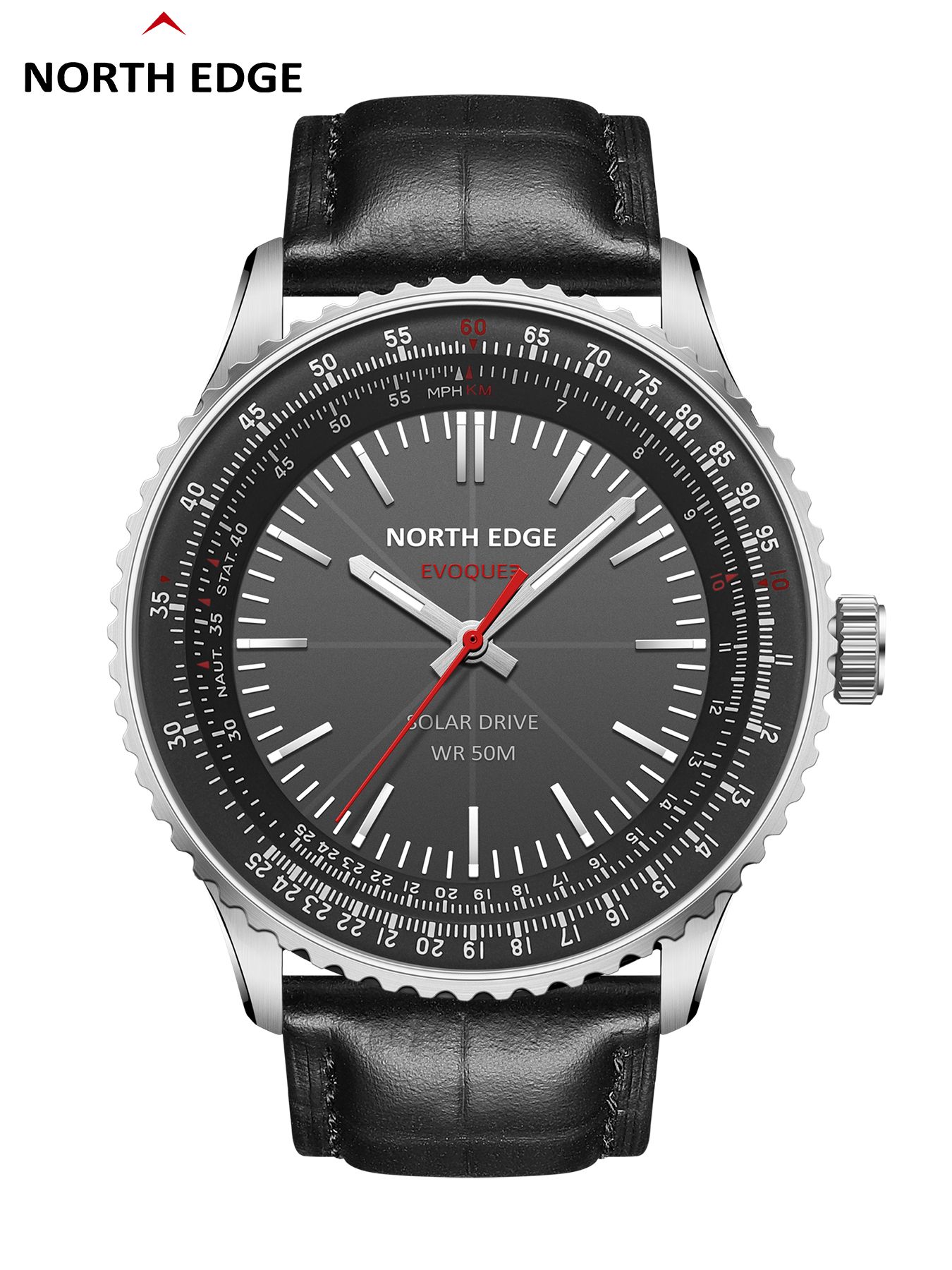 Solar Powered Watch - NORTH EDGE EVOQUE 3 Pilot Serisi