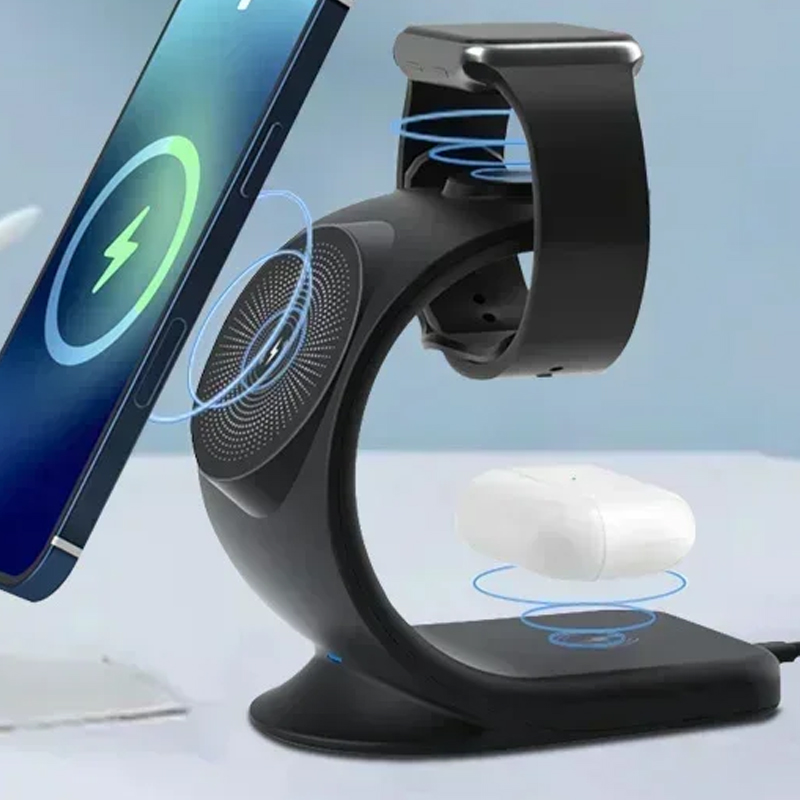 Smartwatch Watches For Iphone - Manyetik Kablosuz Şarj Cihazı 3'ü 1