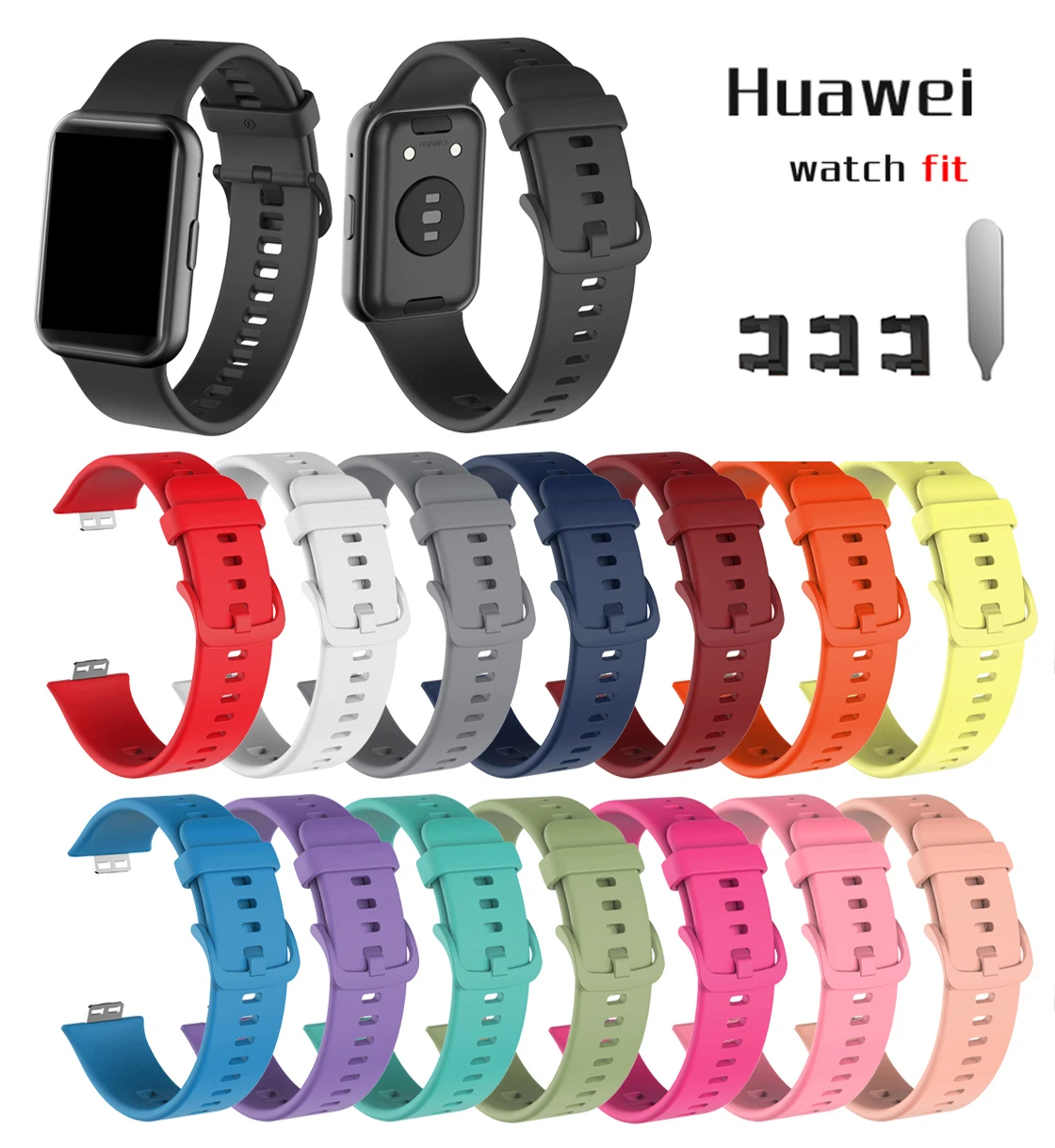 Huawei Smartwatch Watch Fit - Silikon Bant huawei izle fit TIA-B19/B09