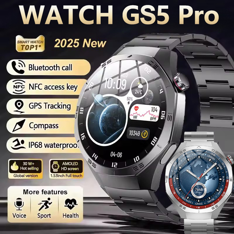 Smartwatch Watches Gift For Women - Orijinal GS5 Pro GPS Spor IP68