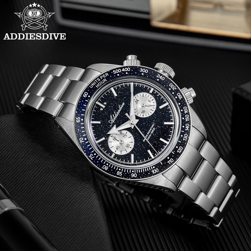 Watch Crown Pusher - ADDIESDIVE VK64 Kronograf Kuvars Saatler Erkekler