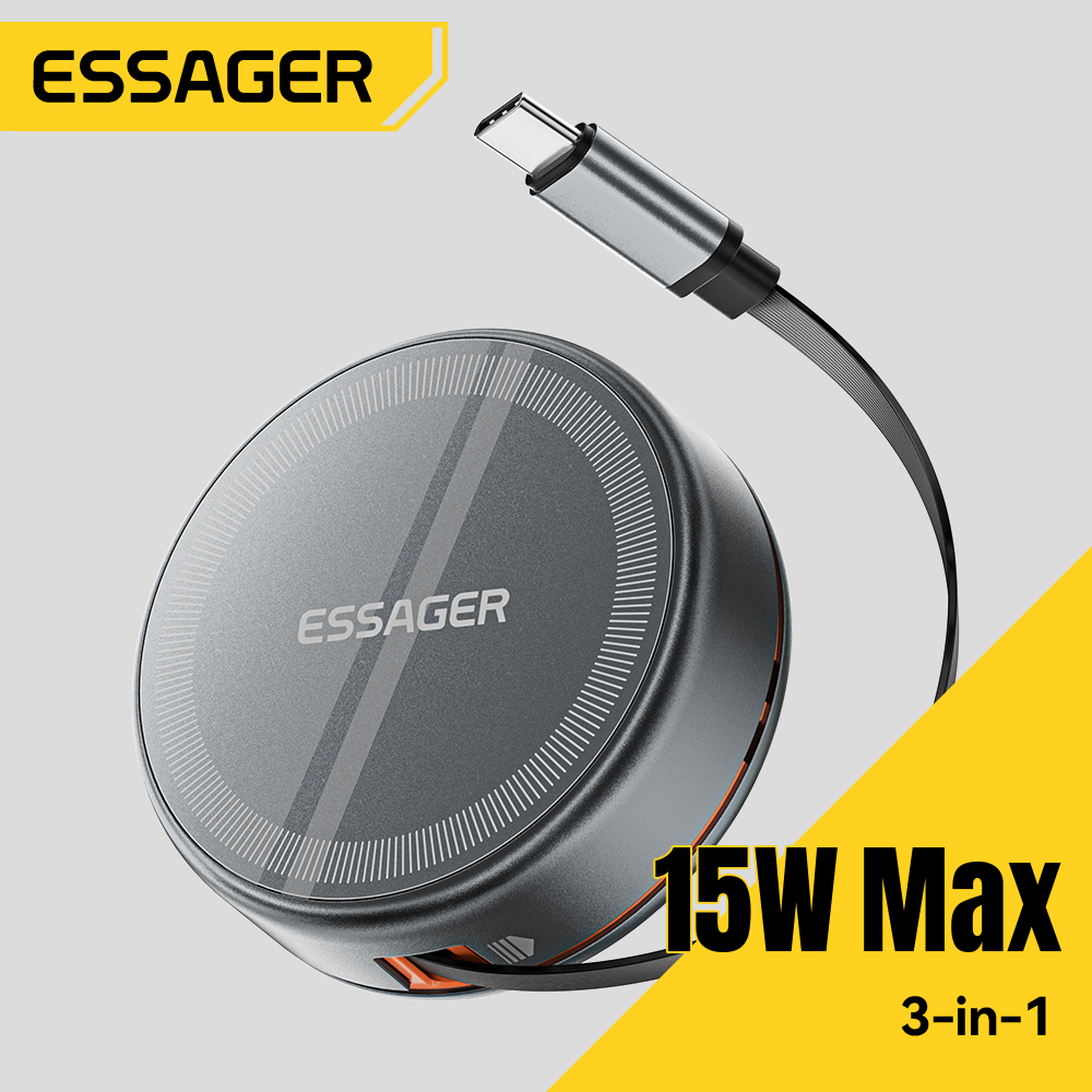 Smartwatch Watches For Iphone - Essager 15W 3'ü 1 Arada Manyetik