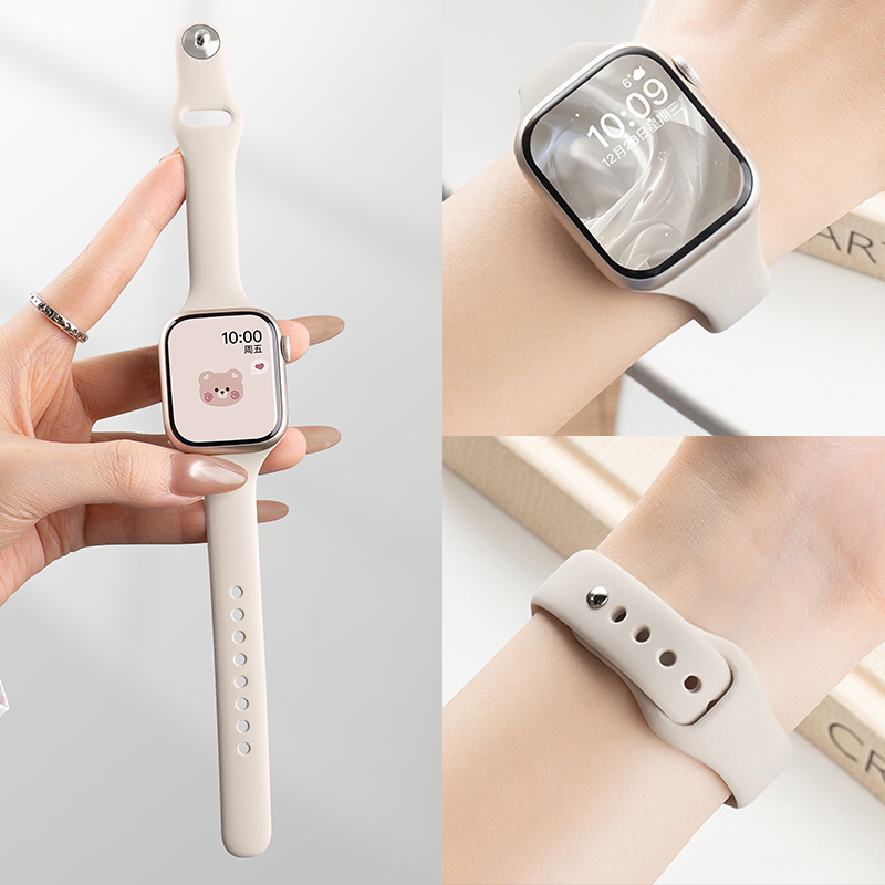 Smartwatch Slim Watches For Men - Apple Watch Kordonları İçin İnce Silikon