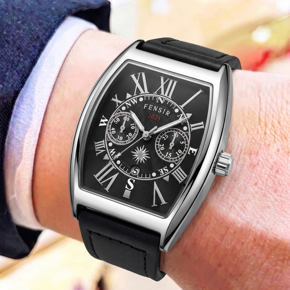 Smartwatch Vintage Watches For Men - Namlu Şeklinde Kuvars Mekanizmalı, Vintage Roma