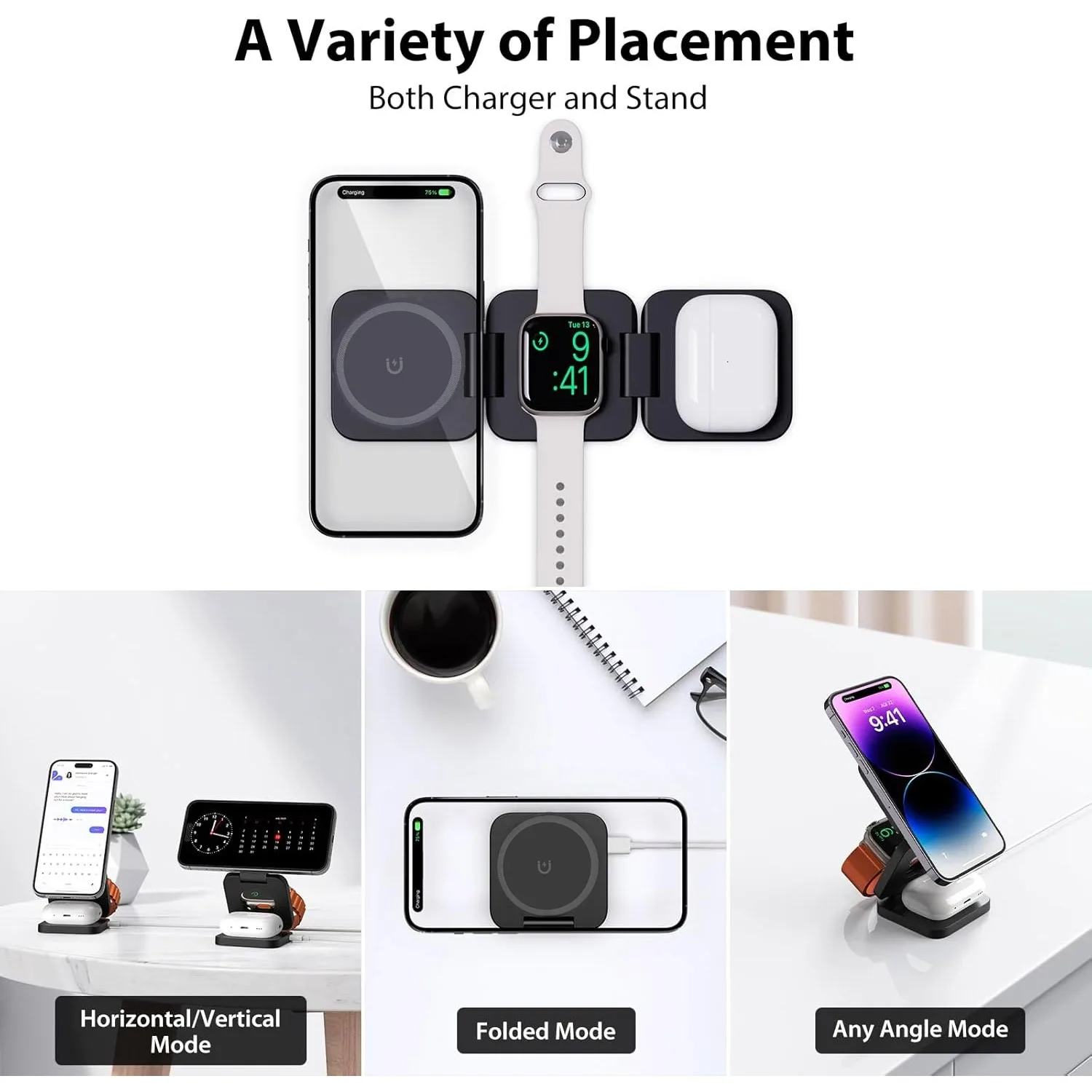 Katlanabilir 3'ü 1 Arada Hızlı - Smartwatch Watches For Iphone incelemesi ve fiyatı