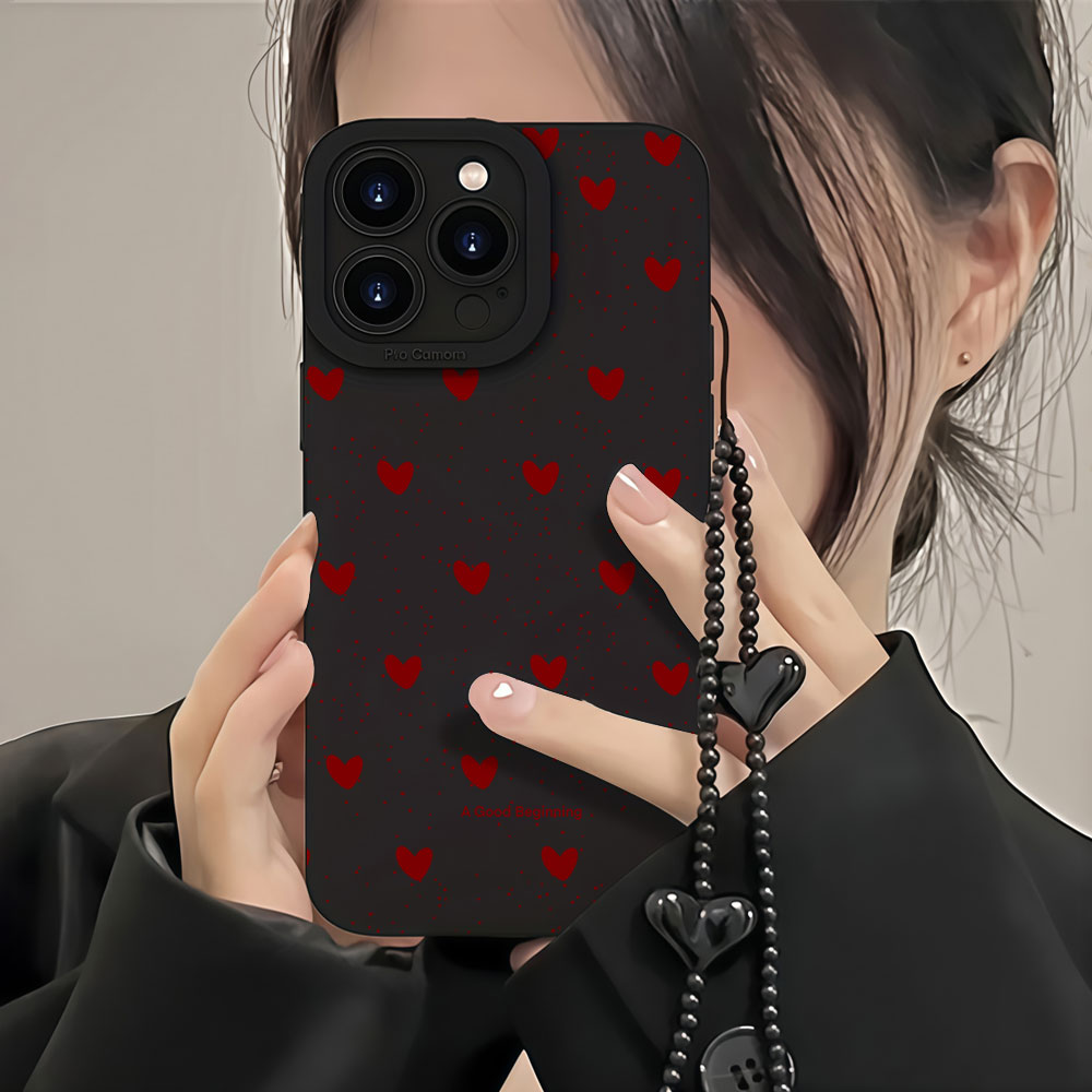 Y2K Şarap Kırmızısı Kalp Desen - Samsung Galaxy Strap incelemesi ve fiyatı