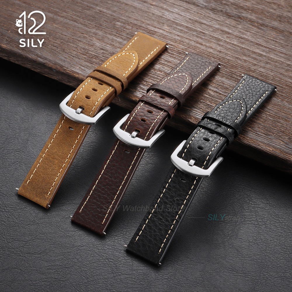 20/22mm Dana Derisi Deri saat  - Smartwatch Vintage Watches For Men incelemesi ve fiyatı
