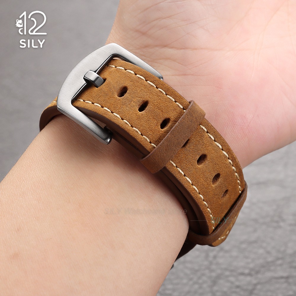 20/22mm Dana Derisi Deri saat  - Smartwatch Vintage Watches For Men incelemesi ve fiyatı