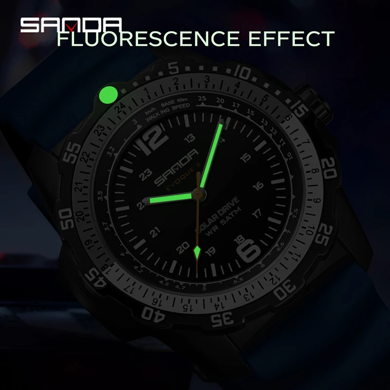 SANDA Yeni Lüks erkek Güneş en - Solar Powered Watch incelemesi ve fiyatı
