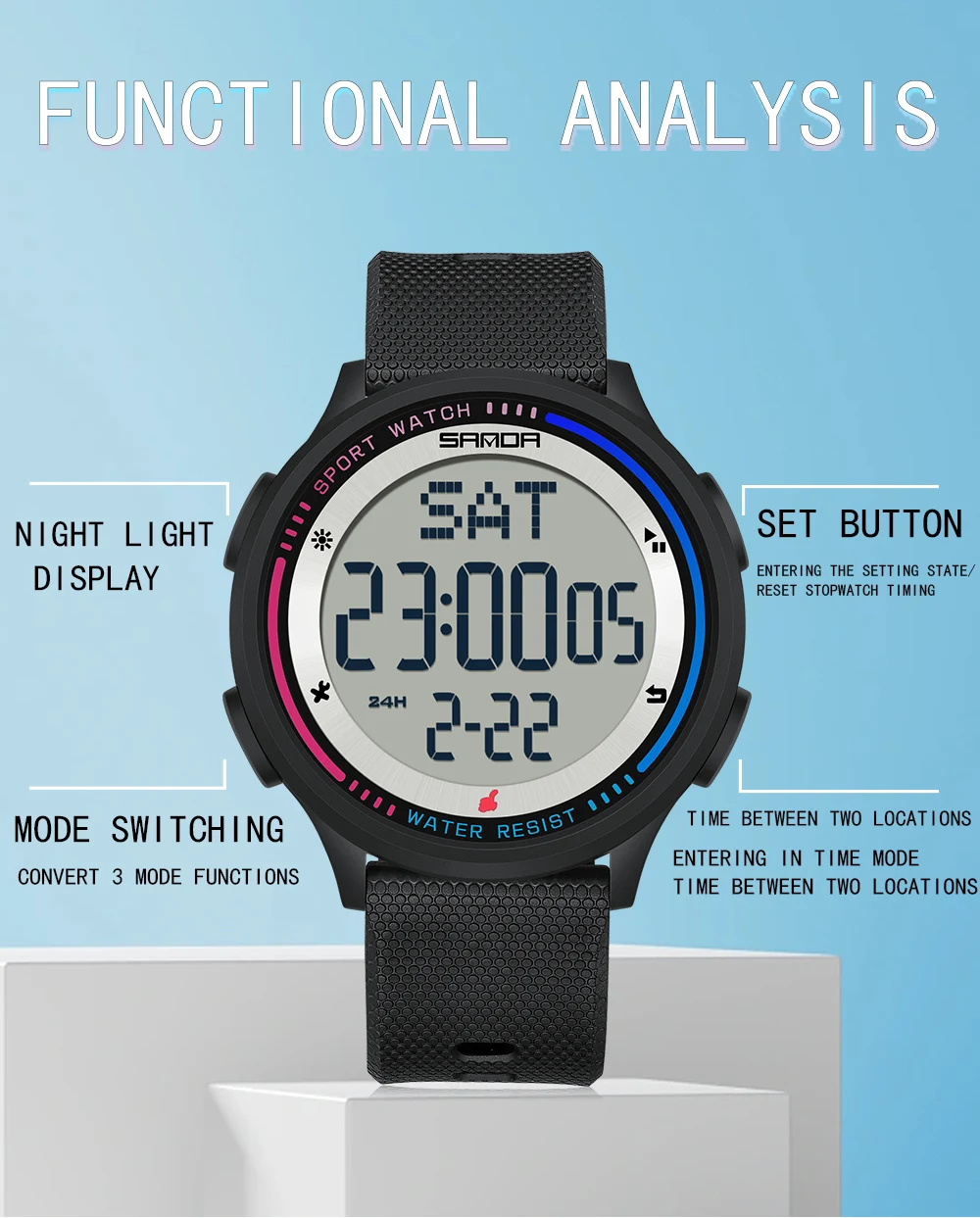 Sanda 6158 yeni yayınlanan çok - Solar Powered Watch incelemesi ve fiyatı