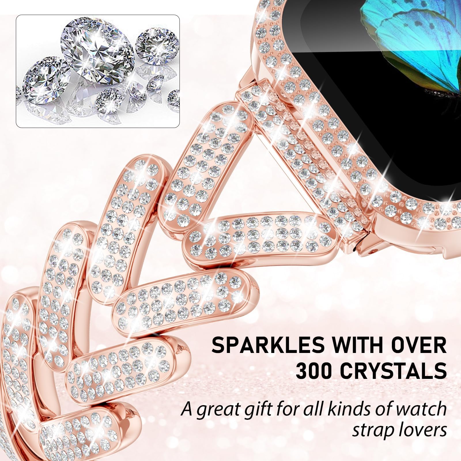 Apple Watch Kayışı için Bling  - Smartwatch Slim Watches For Men incelemesi ve fiyatı