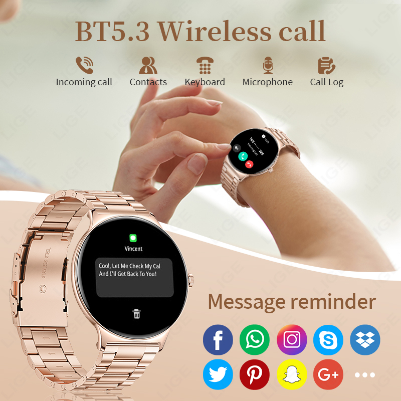 LIGE Yeni 7.9mm Akıllı Saat Ka - Smartwatch Slim Watches For Men incelemesi ve fiyatı