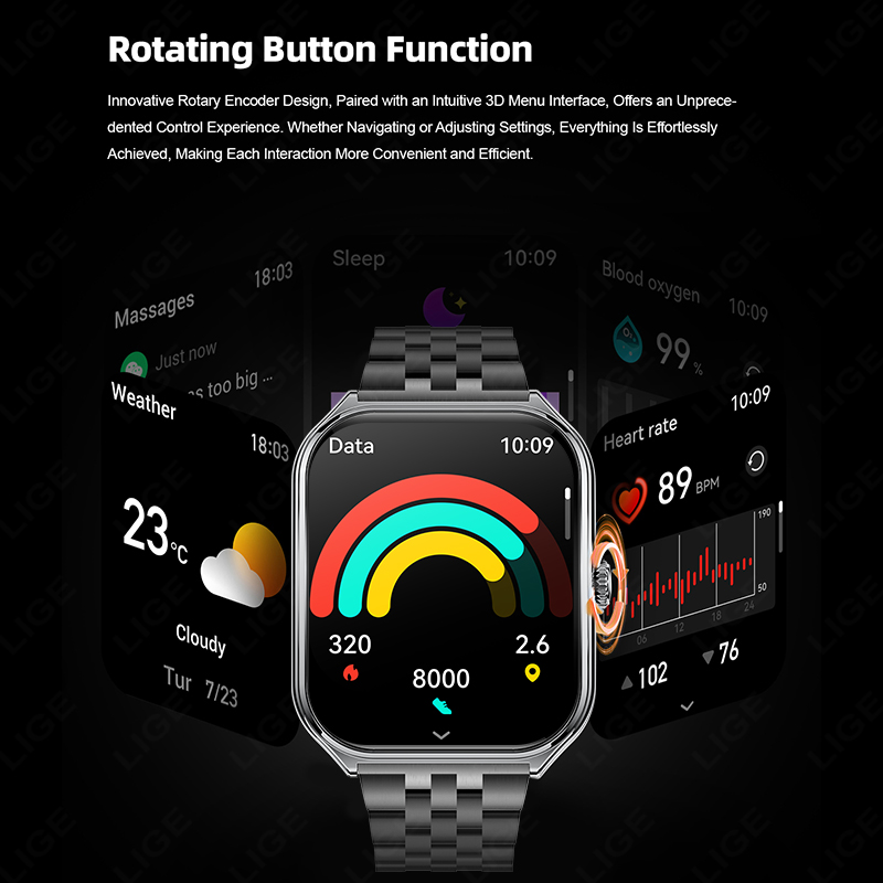 LIGE Moda Ultra İnce Amoled Ak - Smartwatch Slim Watches For Men incelemesi ve fiyatı