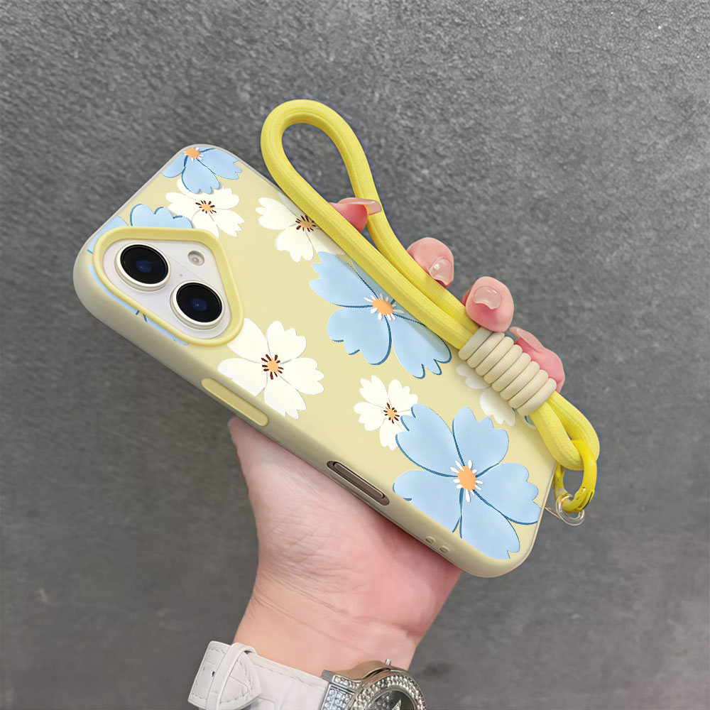 Açık Mavi Beyaz Çiçek Desenli  - Samsung Galaxy Strap incelemesi ve fiyatı