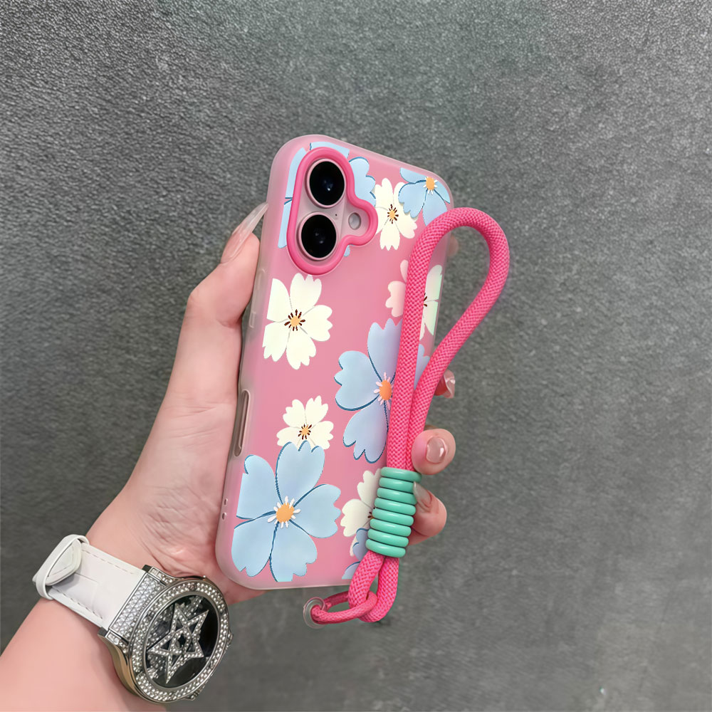 Açık Mavi Beyaz Çiçek Desenli  - Samsung Galaxy Strap incelemesi ve fiyatı